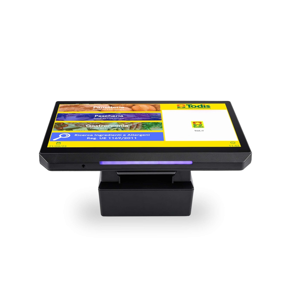 eTicket H14 - Emettitrice di biglietti per eliminacode touch-screen con display da 14" (compatibile eTurnix)